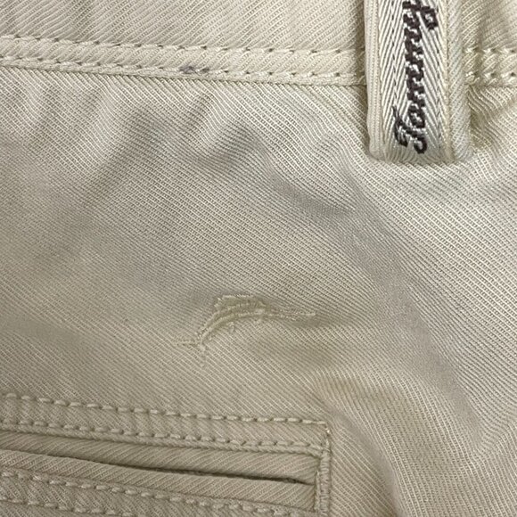 Tommy Bahama Shorts Men's 35 Khaki Classic Fit Yellow Flat Front Casual Summer - Picture 14 of 15